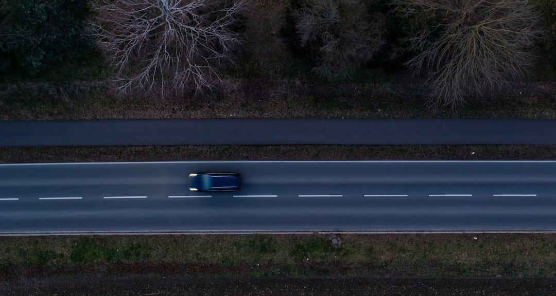 electric car on highway