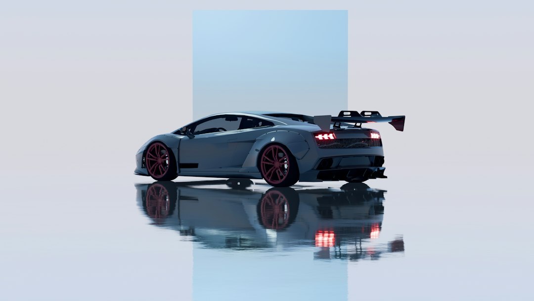 Modern carbon fiber hypercar photographed in a dark studio with gold rim lighting