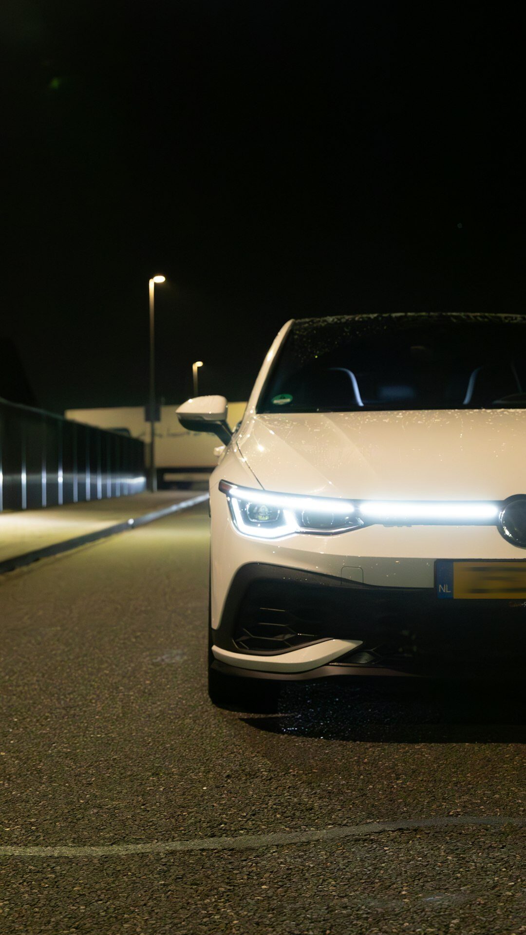 luxury autonomous car at night