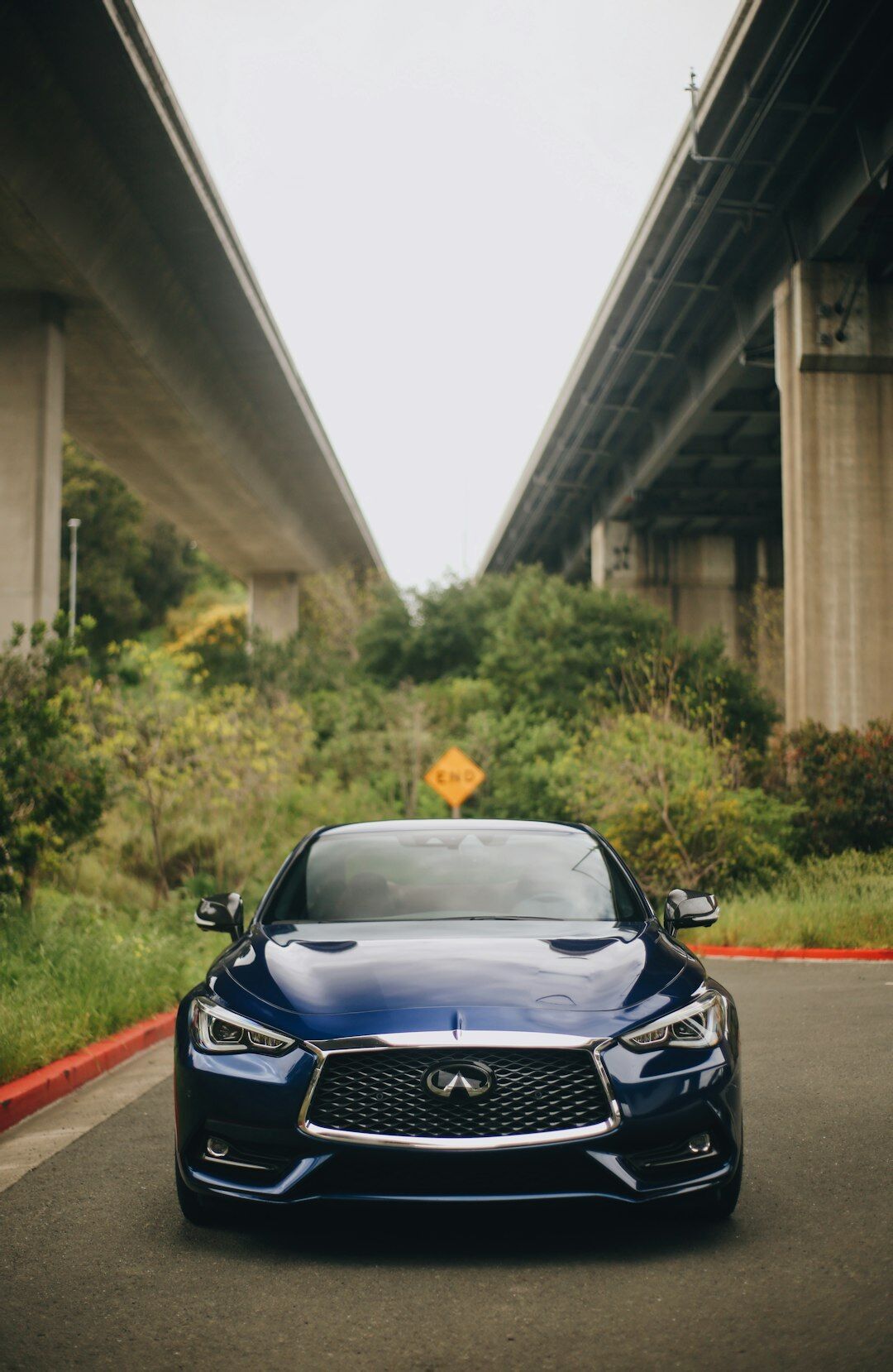 autonomous luxury car on road